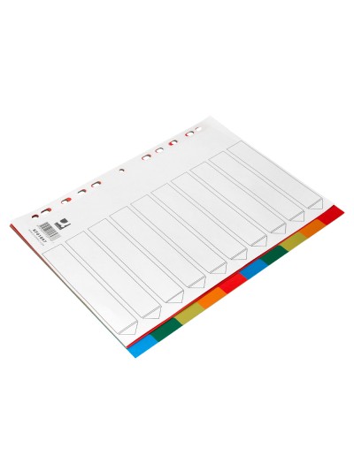 Separador q-connect plastico juego de 10 separadores din a4 multitaladro