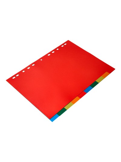 Separador q-connect plastico juego de 10 separadores din a4 multitaladro