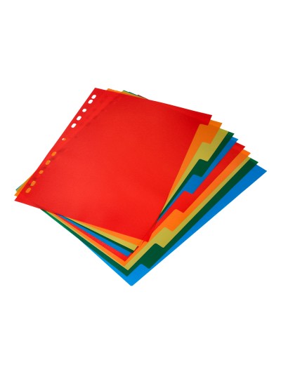 Separador q-connect plastico juego de 10 separadores din a4 multitaladro