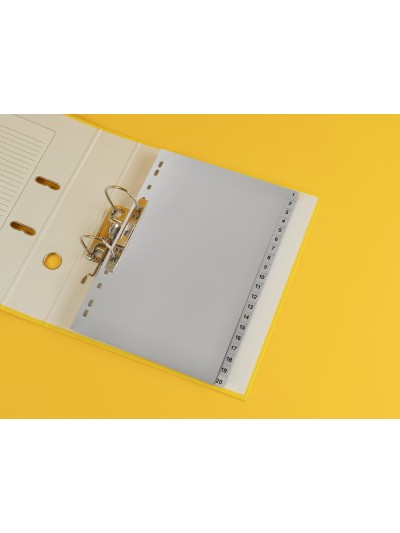 Separador numerico q-connect plastico 1-20 juego de 20 separadores din a4 multitaladro