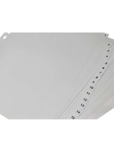 Separador numerico q-connect plastico 1-20 juego de 20 separadores din a4 multitaladro