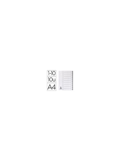 Separador numerico q-connect plastico 1-10 juego de 10 separadores din a4 multitaladro