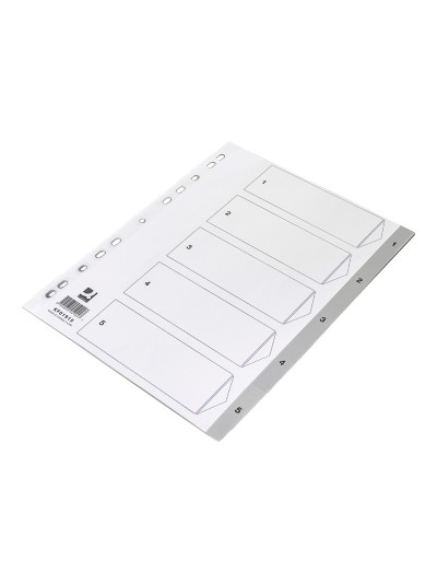Separador numerico q-connect plastico 1-5 juego de 5 separadores din a4 multitaladro