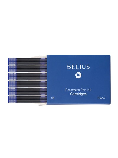 Tinta estilografica belius azul caja 6 cartuchos
