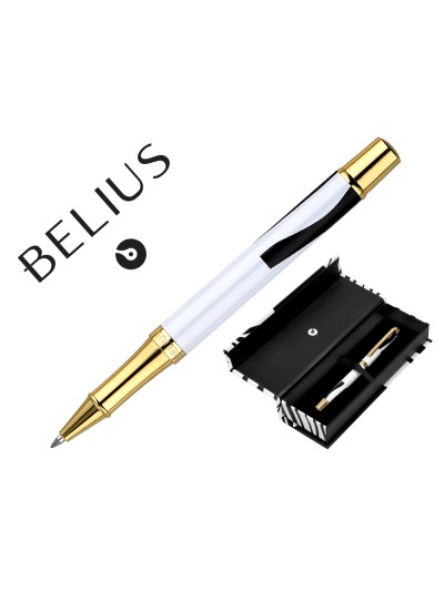 Roller belius dualita cuerpo negro color blanco tinta negra caja de diseño