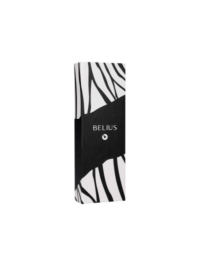 Boligrafo belius dualita cuerpo blanco color negro tinta azul caja de diseño
