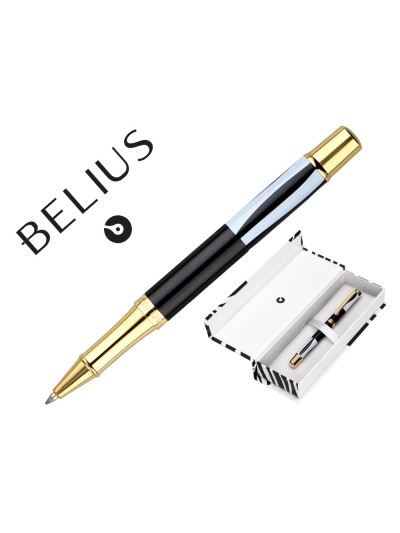 Roller belius dualita cuerpo blanco color negro tinta negra caja de diseño