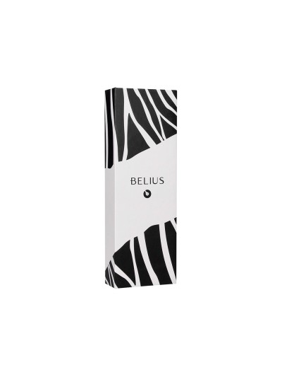 Boligrafo belius dualita cuerpo negro color blanco tinta azul caja de diseño