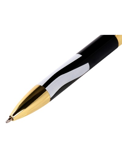 Boligrafo belius dualita cuerpo negro color blanco tinta azul caja de diseño