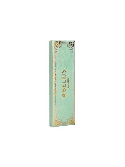 Boligrafo belius macaron bliss forma hexagonal color verde dorado tinta azul caja de diseño