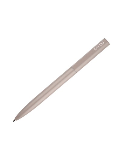 Boligrafo belius rocket b aluminio color minimalista gris tinta azul caja cilindrica