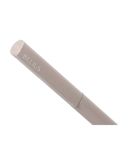 Boligrafo belius rocket b aluminio color minimalista gris tinta azul caja cilindrica