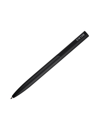 Boligrafo belius rocket b aluminio color minimalista negro tinta azul caja cilindrica
