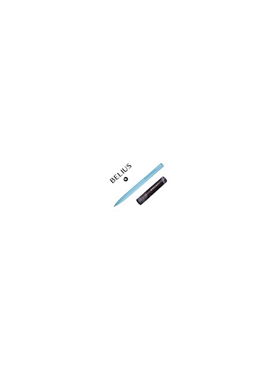 Boligrafo belius rocket b aluminio color minimalista azul tinta azul caja cilindrica