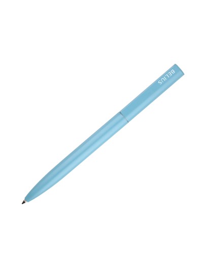 Boligrafo belius rocket b aluminio color minimalista azul tinta azul caja cilindrica