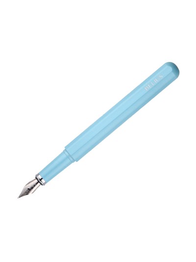 Pluma y funda de similpiel belius space b color minimalista azul tinta azul caja de diseño