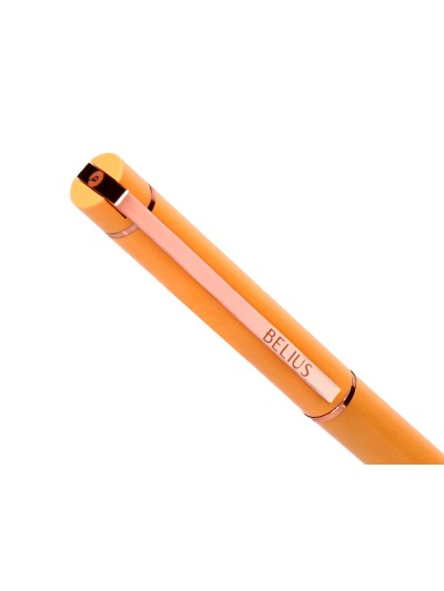 Boligrafo belius rose aluminio color naranja/oro rosa tinta azul caja de diseño