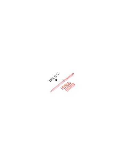 Boligrafo belius rose aluminio color rosa/oro rosa tinta azul caja de diseño