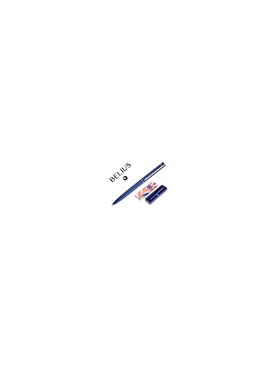Boligrafo belius rose aluminio color azul electrico/oro rosa tinta azul caja de diseño