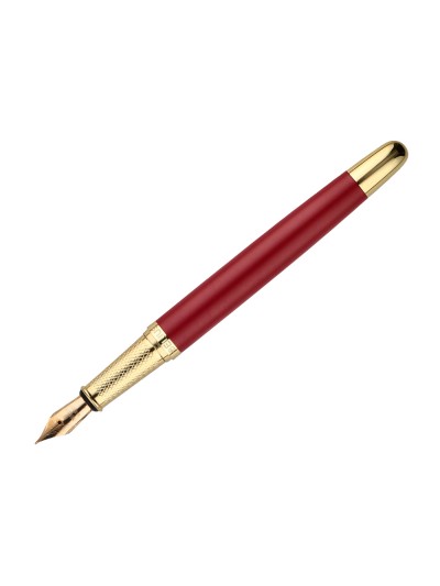 Pluma y estuche belius soiree color art deco granate y dorado tinta azul caja de diseño