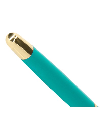 Boligrafo y estuche belius soiree color art deco turquesa y dorado tinta azul caja de diseño