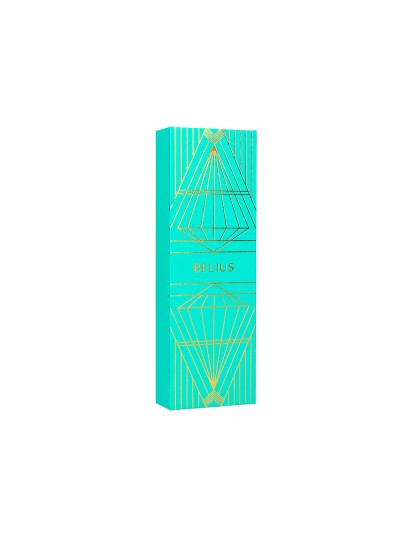 Pluma belius soiree aluminio color art deco turquesa y dorado tinta azul caja de diseño
