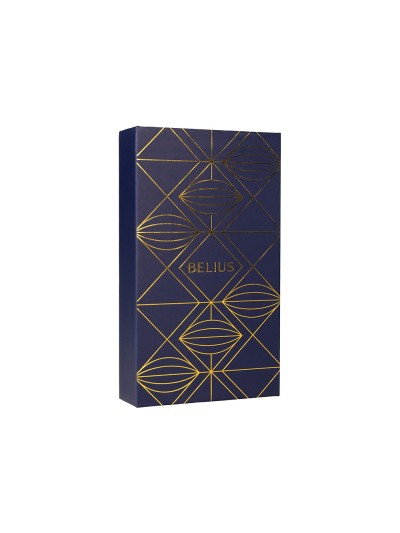Pluma y estuche belius soiree color art deco azul marino y dorado tinta azul caja de diseño