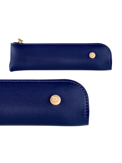 Pluma y estuche belius soiree color art deco azul marino y dorado tinta azul caja de diseño