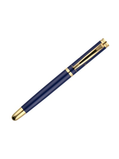 Pluma belius soiree aluminio color art deco azul marino y dorado tinta azul caja de diseño