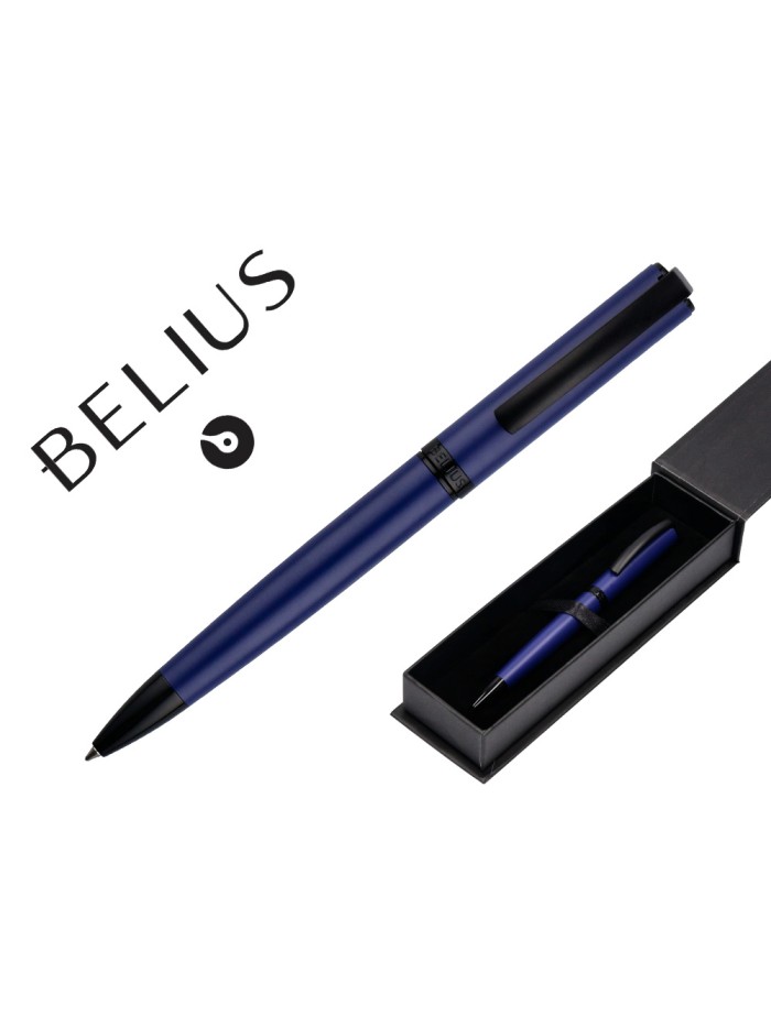 Boligrafo belius turbo aluminio color azul y negro tinta azul caja de diseño Boligrafo belius turbo aluminio color azul y negro tinta azul caja de diseño