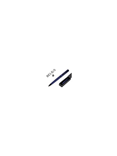 Boligrafo belius turbo aluminio color azul y negro tinta azul caja de diseño