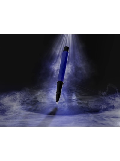 Boligrafo belius turbo aluminio color azul y negro tinta azul caja de diseño