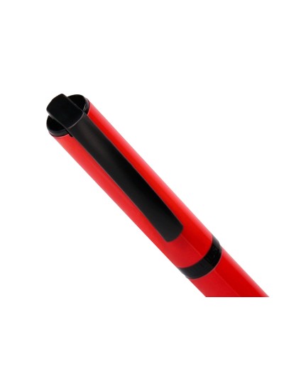 Boligrafo belius turbo aluminio color rojo y negro tinta azul caja de diseño