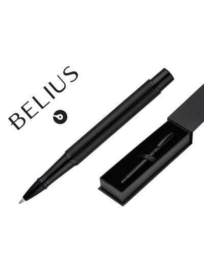 Roller belius turbo aluminio color negro tinta azul caja de diseño