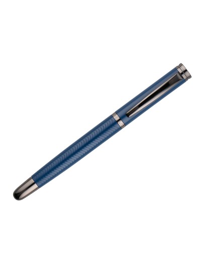 Pluma belius neptuno aluminio textura wavy color azul marino tinta azul caja de diseño