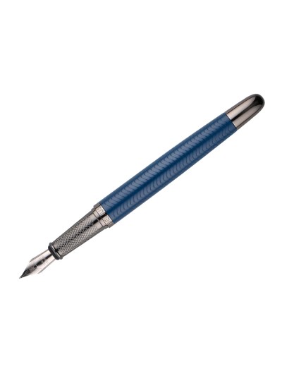 Pluma belius neptuno aluminio textura wavy color azul marino tinta azul caja de diseño