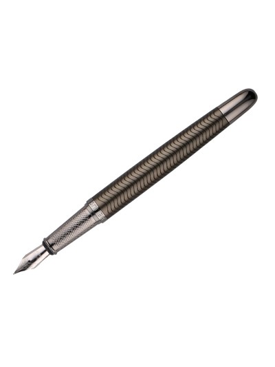 Pluma belius neptuno aluminio textura wavy color caqui tinta azul caja de diseño
