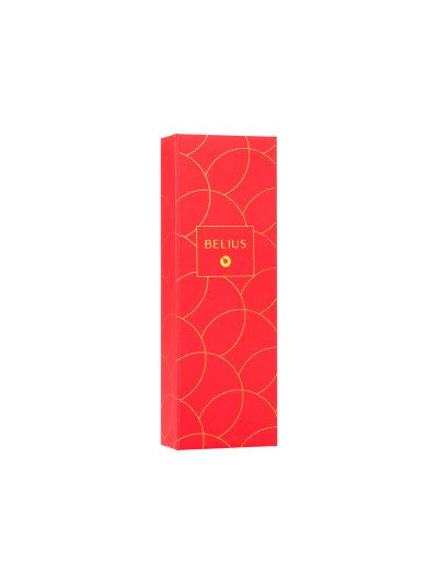 Boligrafo belius passion dor aluminio textura cepillada color rojo y dorado tinta azul caja de diseño