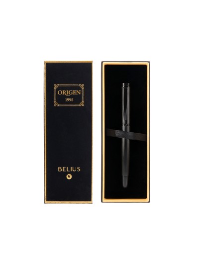 Roller belius origen 1995 aluminio textura cepillada color negro tinta negra caja de diseño