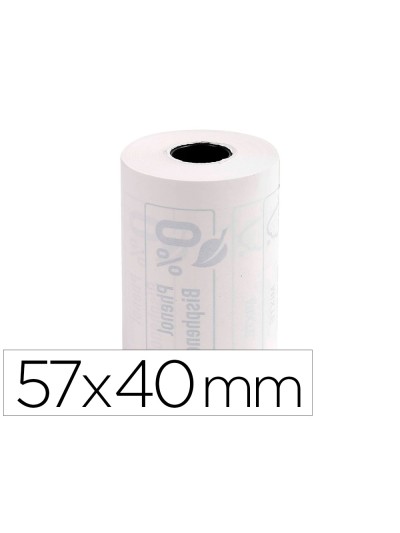 Rollo sumadora exacompta termico para tpv 57 mm x 40 mm 55 g/m2 fsc sin bisfenol a ni plastico