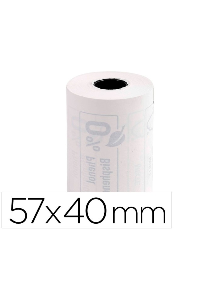 Rollo sumadora exacompta termico para tpv 57 mm x 40 mm 55 g/m2 fsc sin bisfenol a ni plastico Rollo sumadora exacompta termico para tpv 57 mm x 40 mm 55 g/m2 fsc sin bisfenol a ni plastico