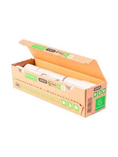 Rollo sumadora exacompta termico para tpv 57 mm x 40 mm 55 g/m2 fsc sin bisfenol a ni plastico