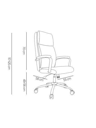 Silla direccion q-connect leo respaldo alto regulable en altura 1170 + 80 mm alto ancho 650 mm profundidad 700