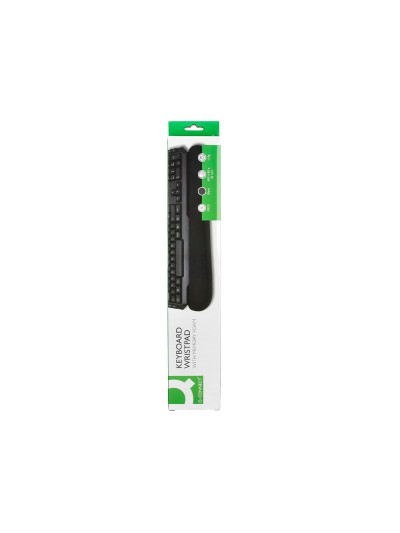 Reposamuñecas q-connect memory foam para teclado color negro 460x85x25 mm