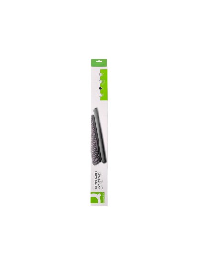 Reposamuñecas q-connect de gel para teclado color negro 525x58x17 mm