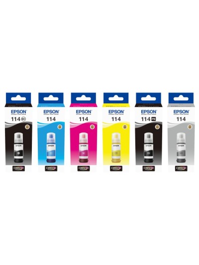 Tinta epson t114 eco tank et-8500 / 8550 gris botella 70 ml
