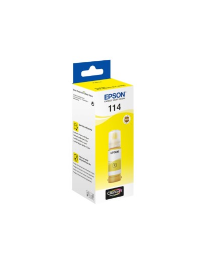 Tinta epson t114 eco tank et-8500 / 8550 amarillo botella 70 ml