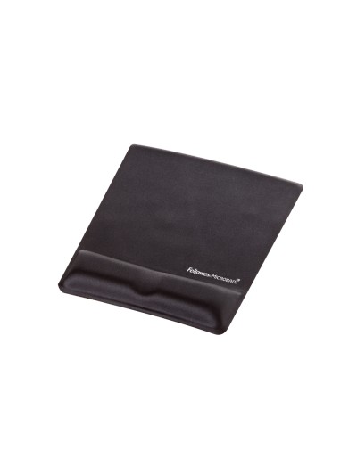 Alfombrilla para raton fellowes canal health-v negra con reposamuñecas de gel 222x209,6x251 mm