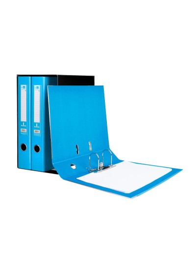 Modulo liderpapel 3 archivadores folio 2 anillas mecanismo de palanca 52mm celeste