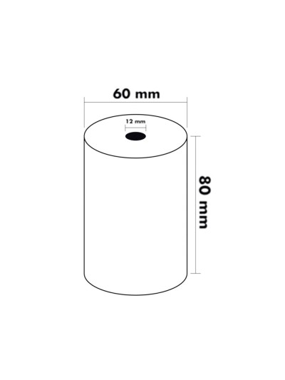 Rollo sumadora termico greening 80 mm ancho x 60 mm diametro sin bisfenol a papel de 70 g/m2